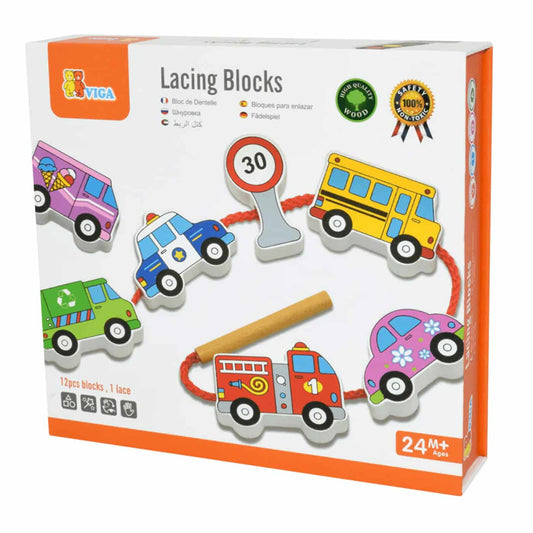 Viga Wooden Vehicles Lacing Blocks