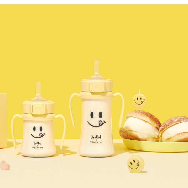 Grosmimi Smile PPSU Straw Cup 300ml (Lemon Sugar)