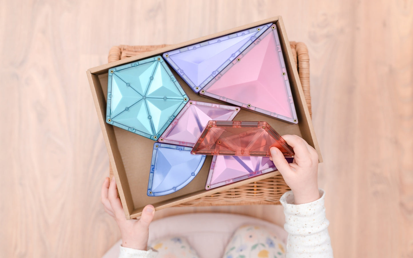 Connetix Tiles 48 Piece Pastel Shape Expansion Pack