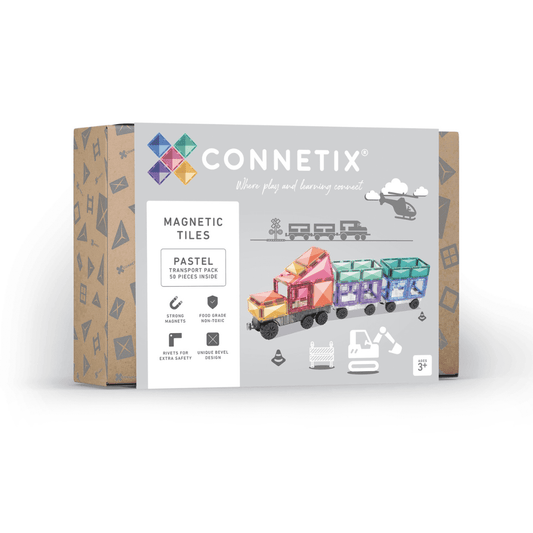 Connetix Tiles 50 Piece Pastel Transport Pack