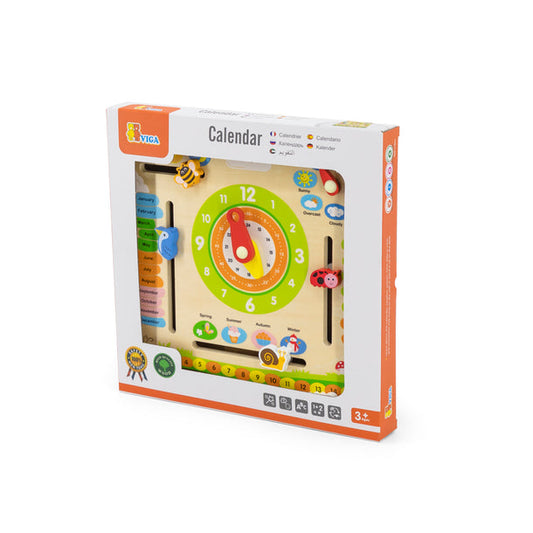 Viga Wooden Calendar Weather Season Time Board