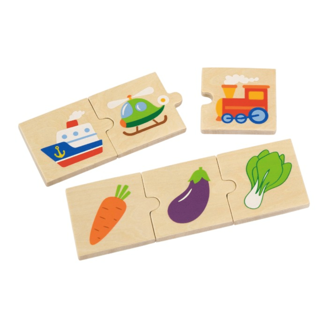 Viga Wooden Categorising Puzzle Set