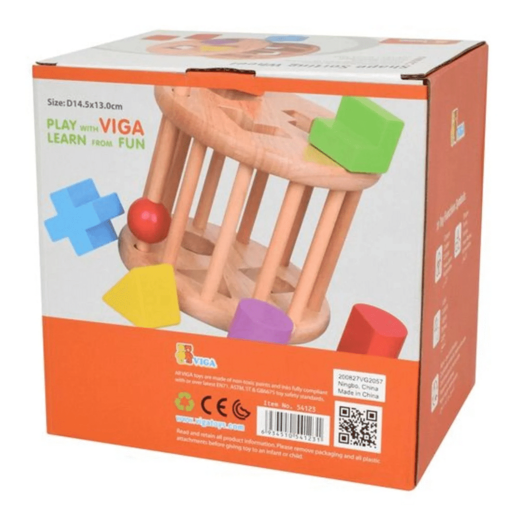 Viga Wooden Shape Sorting Wheel